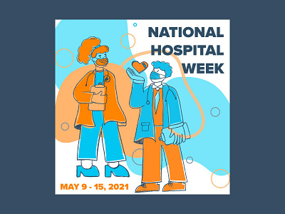 National Hospital Week Social Post graphic design illustration social media