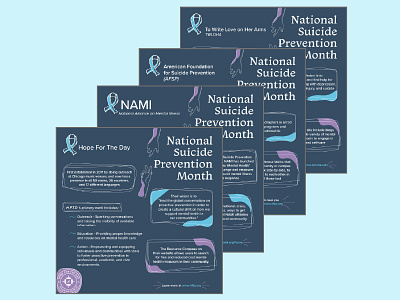 National Suicide Prevention Month Social Series illustration illustrator layout design social media suicide prevention