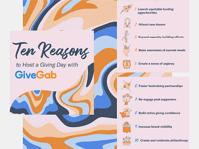 Ten Reasons to Host a Giving Day Social Post graphic design illustration illustrator social media
