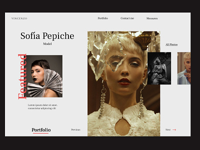 Model portfolio design fashion landing page design model portfolio ui uidesign web website
