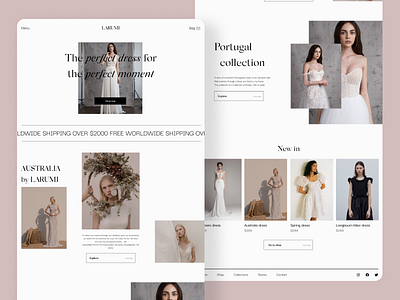 Larumi - fashion brand landing page