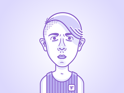 Richie Hawtin avatar character clean dj flat icon illustration music portrait vector