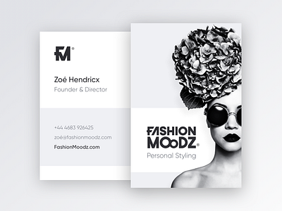 FashionMoodz® Business Cardz brand branding business card clean digital fashion logo logotype luxury print