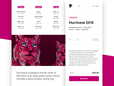 Festival Guide Page branding clean icon illustration landing page mobile music typography ui ux web