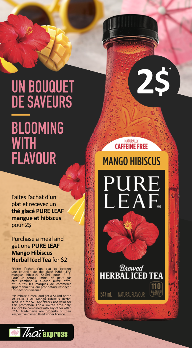 Pure Leaf Mango Hibiscus Herbal Iced Tea