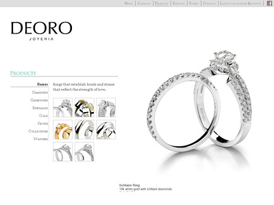DeOro Jewelers Website ux website