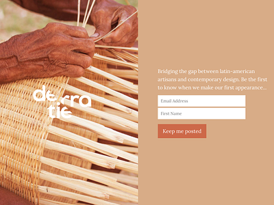 DeTierra Landing Page ecommerce organic website