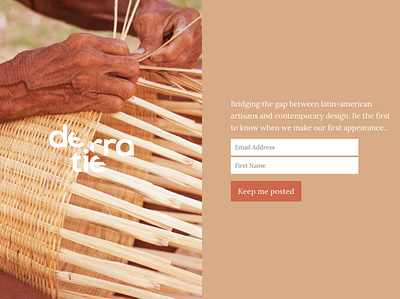 DeTierra Landing Page ecommerce organic website