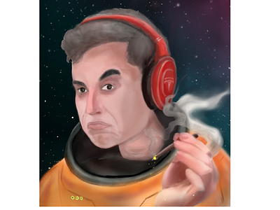 Elon musk - the space wanderer crypto design dogecoin elo elon elon musk elonmusk space