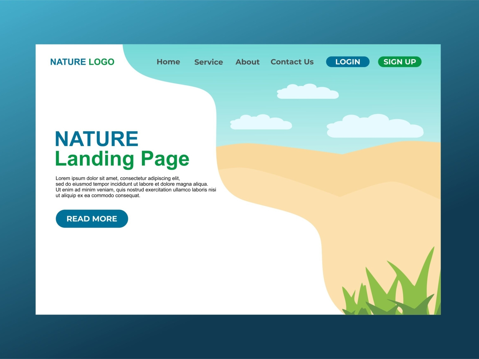Landing Page Nature Website by Ade Yazid Hilmi on Dribbble