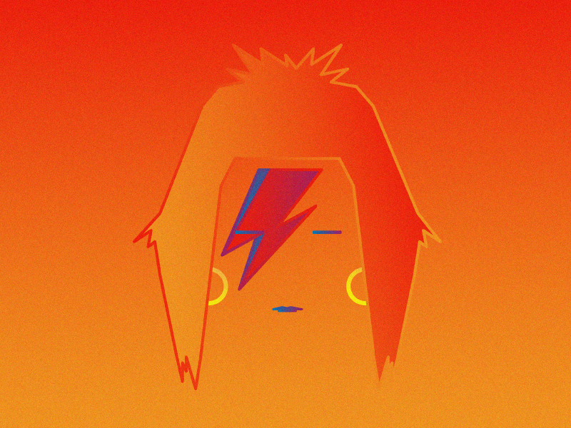 Bye Bowie color music illustration david bowie