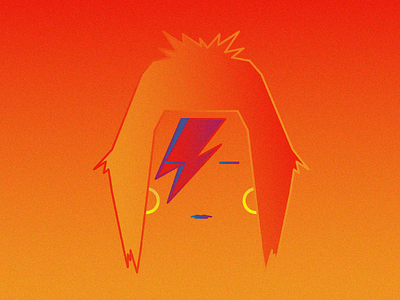 Bye Bowie color david bowie illustration music