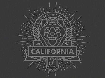 California Bear graphic illustration linework