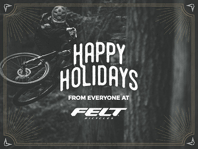Felt Bicycles - Happy Holidays biking cycling mountain biking mtb texture typography