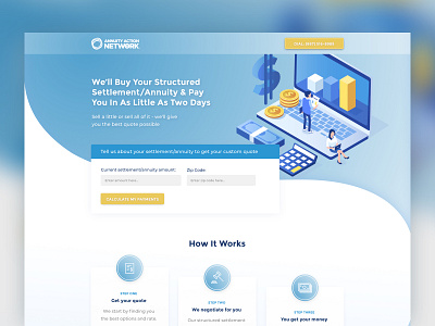 Annuity Action Network | Landing Page conversion cro financial lander landingpage leadgen lp money retail servies web