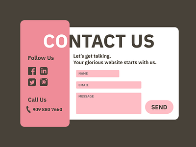 Day 028 - Contact Us dailyui day028 design ui
