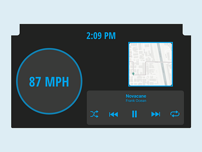 Day 034 - Car Interface dailyui day034 design ui