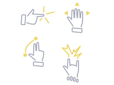 Gestures icon illustration vector web