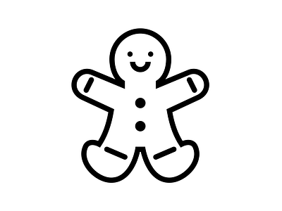 Gingerbread Man icon illustration vector