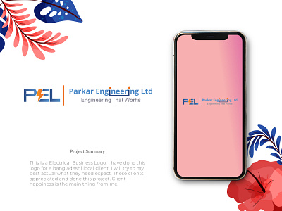 Parkar Engineering Ltd Business Logo animation app design brand design brand identity electrical logo energy logo engineering logo illustation logo logo design logotype modern logo print design typography