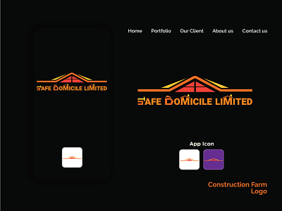 Safe Domicile Limited Construction Business Logo brand design brand identity building logo construction logo corporate logo illustation logo logo design logodesign logotype modern logo print design typography