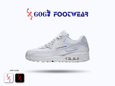 GoGo Footwear Logo brand design brand identity footwear logo illustation logo logo design logodesign logotype modern logo print design shoe logo typography