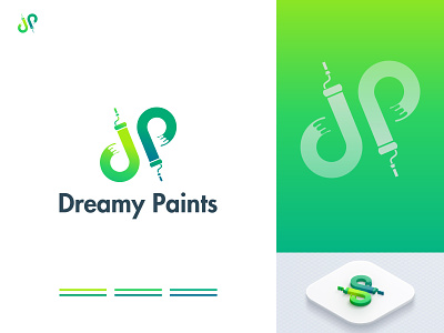 Dreamy Paints Logo Design brand design brand identity colorful logo creative logo gradient logo letter logo logo logo design modern logo print design typography word logo
