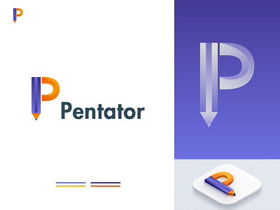 Pentator Logo abstract logo brand design brand identity branding colorful colorful logo design gradient logo lettering logo logo logo design minimal logo modern logo print design typography wordmark logo