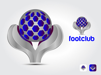 footclub 3D Logo Design