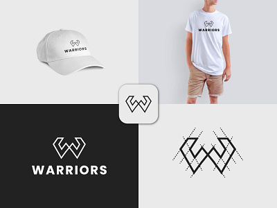 warriors Monogram Logo Design For Software Company