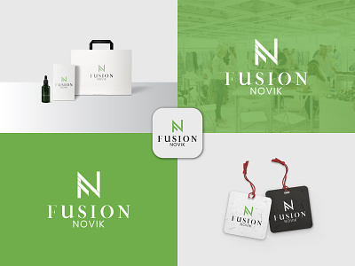 Fusion Novik Fashion Logo Design app logo brand design brand identity creative fashion fusion letter logo logo design logo designer luxury minimal minimalism minimalist modern monogram print design versatile word wordmark