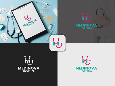 Medinova Hospital Monogram Logo | Letter Logo design brand design brand identity branding company logo creative logo hospital logo letter logo letter mark lettering logo logo logo design logo designer medical logo modern logo monogram logo print design simple logo typography word logo wordmark logo