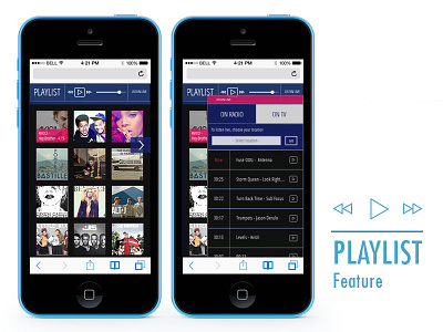 Radio Station Mobile Website mobile playlist responsive ui
