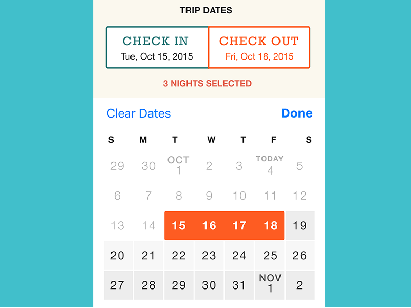 Custom Calendar Picker for iOS by Maria S on Dribbble