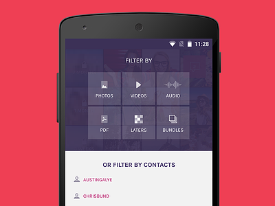 Filters android app design filter