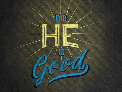 Day 3 - Psalm 136:1 art challenge design good graphic hand lettering ipad live the adventure