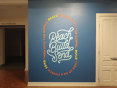 Mission statement mural for Sojourn Community Church