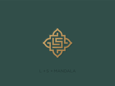 L S Logotype branding design dribbble flat logo ls mandala minimal monogram simple vector