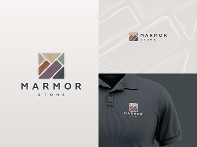 Marmor Stone Decoration branding design dribbble flat illustration logo marmor minimal stone vector