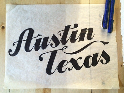 Austin handlettered handlettering type typography