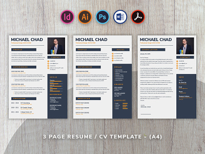 3 Page Resume clean cv cv design cv resume cv resume template cv template print print design resume resume clean resume cv resume design resume template