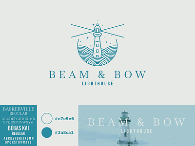 Beam & Bow branding design identity illustration lighthouse logo vector