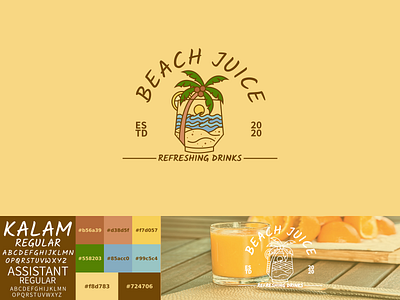 Beach Juice bar branding design identity illustration juice logo vector