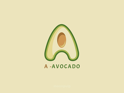 A - Avocado avocado branding design fruit identity illustration letter logo vector