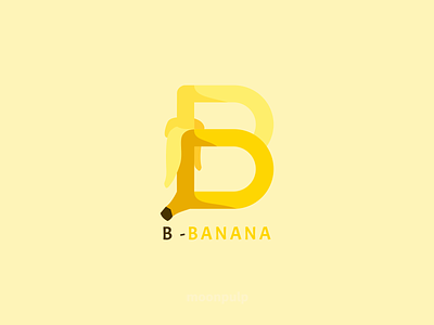 B - Banana banana branding design fruit identity illustration logo vector