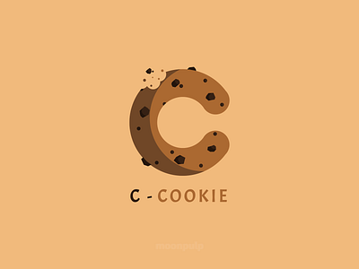 C - Cookie branding cookie design food identity illustration letter logo vector