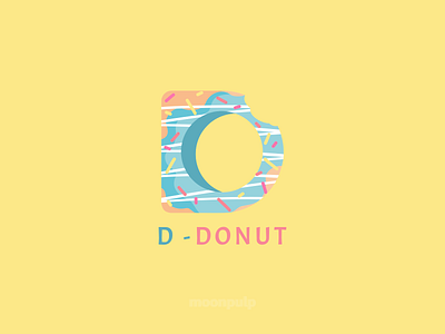 D - Donut branding design donut food identity illustration letter logo vector