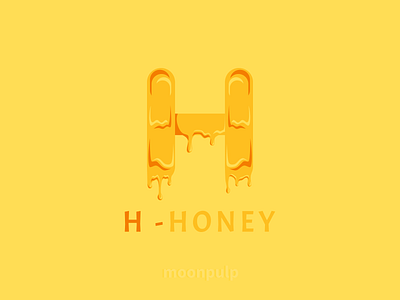 H - Honey branding design food food illustration honey identity illustration letter letterlogo logo vector