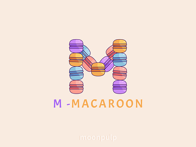 M - Macaroon branding food foodillustration identity illustration letter letterlogo logo macaroon sweet vector