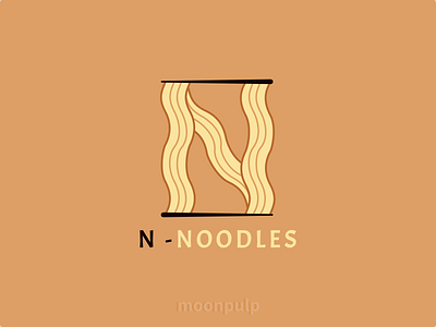N - Noodles branding design food foodillustration identity letter letterlogo logo noodles vector